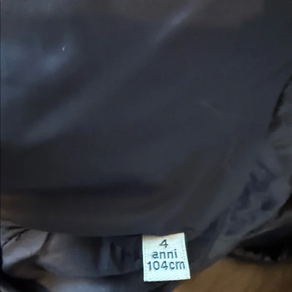 Moncler Dark Blue Puffer Jacket with Detachable Fur Trim Hood 4T Authentic - Picture 9 of 9